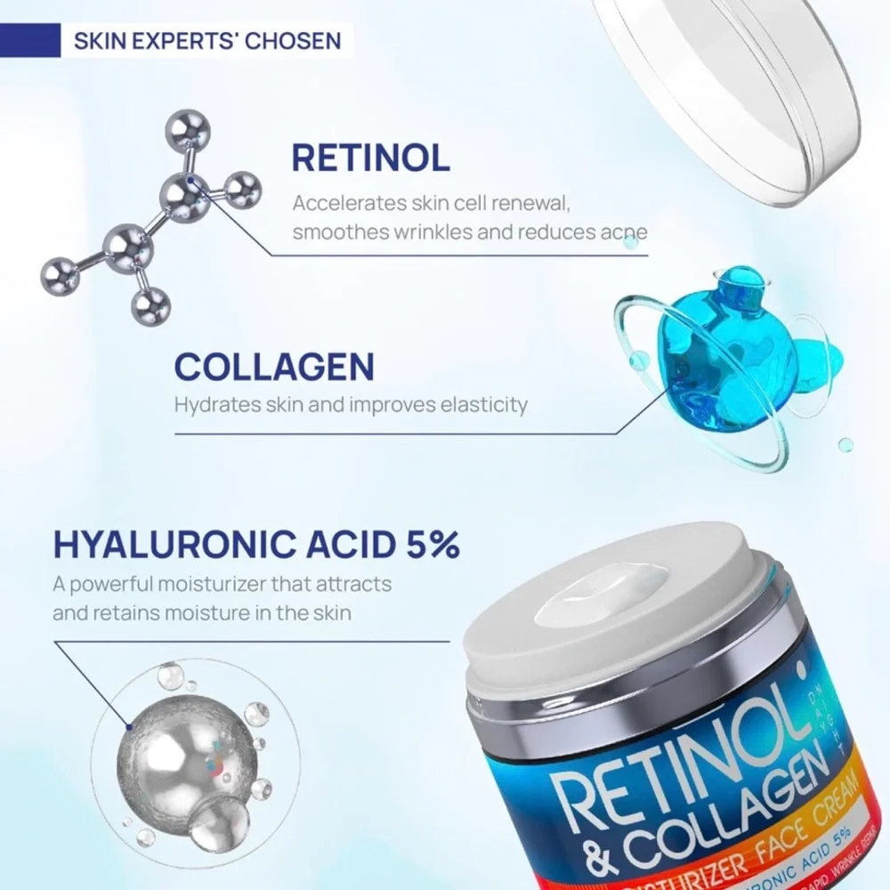 Moonrin Retinol & Collagen Moisturizer Cream with Hyaluronic Acid 1.8 Oz - Picture 3 of 6